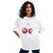 Футболка Asos Design oversized t-shirt cherry graphic white