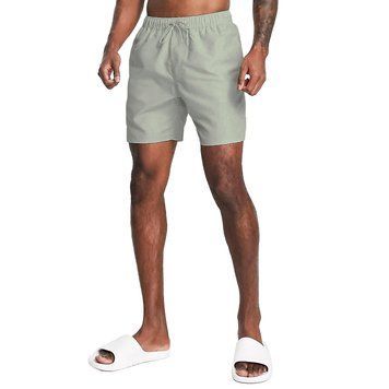 Шорти Asos Design swim shorts mid length khaki