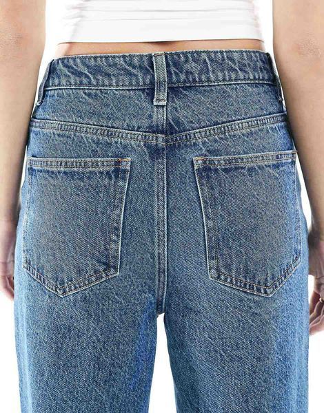 Джинси Asos Design high rise mom jeans mid blue