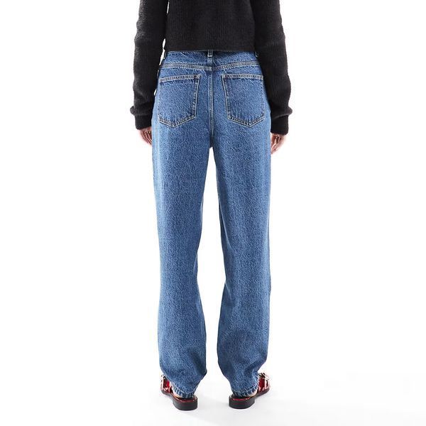 Джинси Asos Design high rise mom jeans mid blue