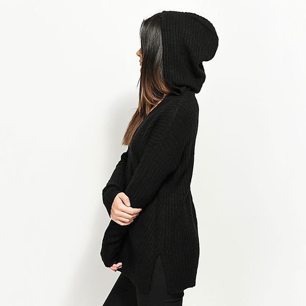 Светр Almost Famous Kyia V-Neck Hooded Black Sweater