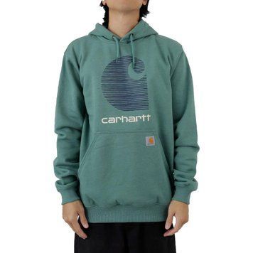 Худі Carhartt Rain Defender Midweight "C" Logo Graphic Hoodie Slate Green Heath