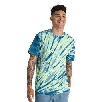 Футболка Vans Boxed Drop V Stripe Tie Dye T-Shirt Midnight Patina Green