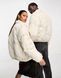 Куртка Reclaimed Vintage unisex puffer bomber jacket off white