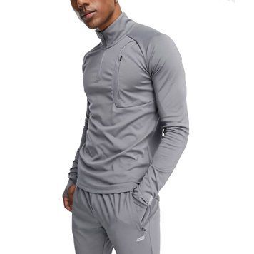 Спортивна кофта Asos 4505 icon muscle fit training sweatshirt grey