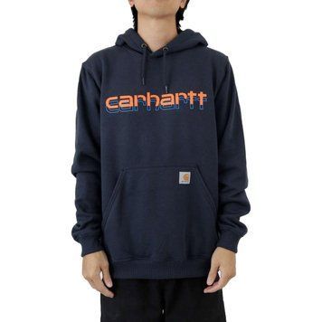 Худі Carhartt Rain Defender Loose Fit Midweight Logo Graphic Hoodie New Navy