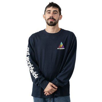 HUF Prism Logo Sportif LS Shirt French Navy