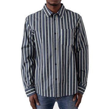 Сорочка HUF Fck It Stripe Button-Up Shirt Navy Blazer