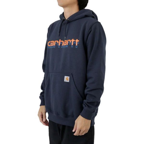 Худі Carhartt Rain Defender Loose Fit Midweight Logo Graphic Hoodie New Navy