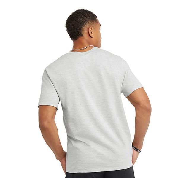 Футболка Champion T-shirt wavy chest logo gray