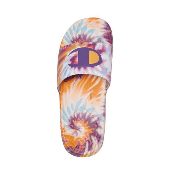 Шльопанці Champion Mega Slides Tie Dye Purple Gold