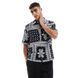 Сорочка Asos Design relaxed shirt textured bandana print black