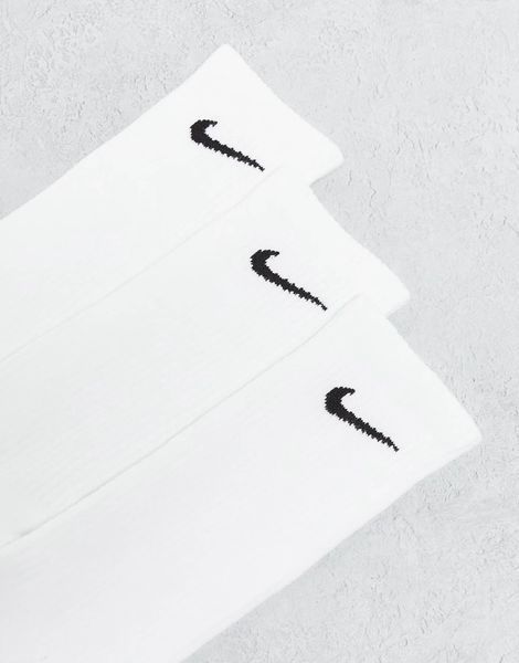 Шкарпетки Nike Training Everyday Plus Cushioned 3 pack crew socks white(Комплект)