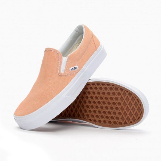 Кеди сліпони Vans Classic Slip-On Chambray Coral True White