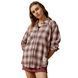 Сорочка BDG Brixton Flannel Button-Down Shirt Pink Combo