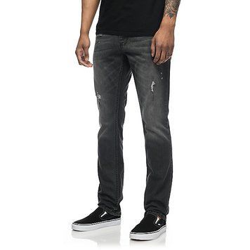Джинси Free World Messenger Black Thunder Wash Skinny Jeans 0000821 фото