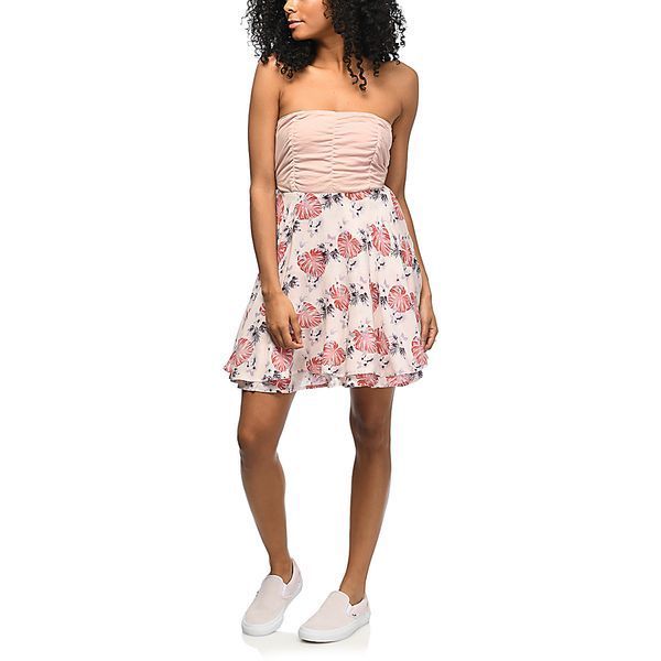 Сукня Empyre Ronia Mauve Palm Floral Tie Tube Dress 0001515 фото