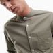 Сорочка Asos Design slim fit oxford shirt with grandad collar washed khaki