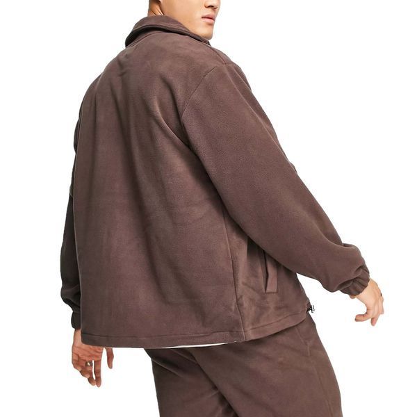 Флісова кофта ADPT oversized zip through fleece chocolate