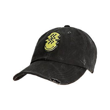Кепка Asos Design Smiley Collab soft baseball cap distressed black