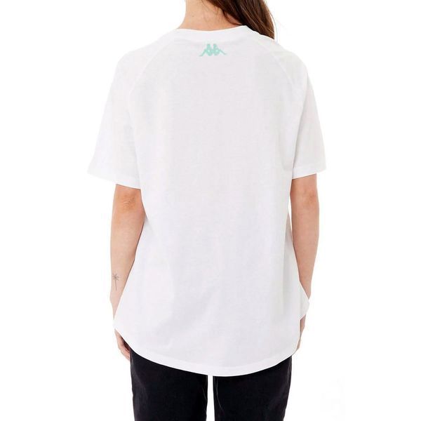 Футболка Kappa Authentic Pop Emasar Top White Green Spring