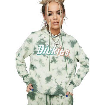 Худі Dickies Green Tie Dye Logo Hoodie