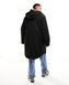 Парка Asos Design parka camo print borg lining black