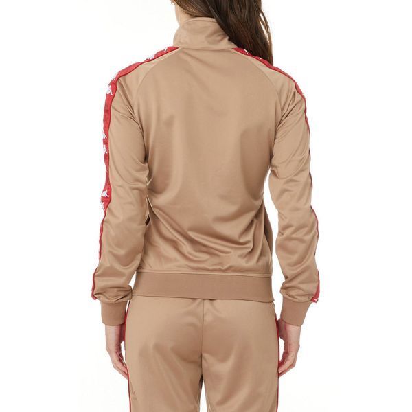Kappa 222 Banda Hatillo Track Jacket Brown Red