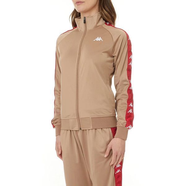 Kappa 222 Banda Hatillo Track Jacket Brown Red