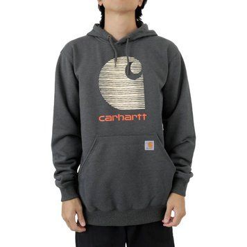 Худі Carhartt Rain Defender Midweight "C" Logo Hoodie Carbon Heather