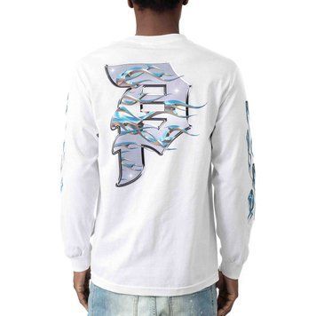 Лонгслів Primitive Dirty P Chrome Flames LS Shirt White