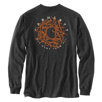 Лонгслів Carhartt Loose Fit HW Long Sleeve Hunt Graphic T-Shirt Carbon Heather