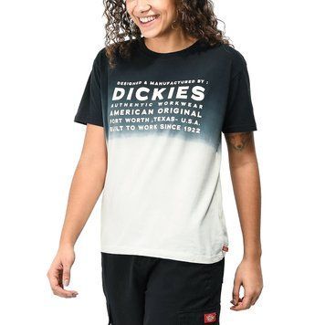 Футболка Dickies Black & Cream Dip Dye T-Shirt