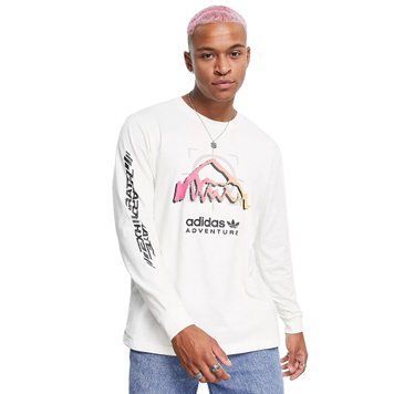 Лонгслів Adidas Originals Adventure Ride LS Tee Off-White