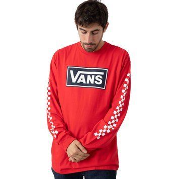 Лонгслів Vans Box Vee LS Shirt Racing Red