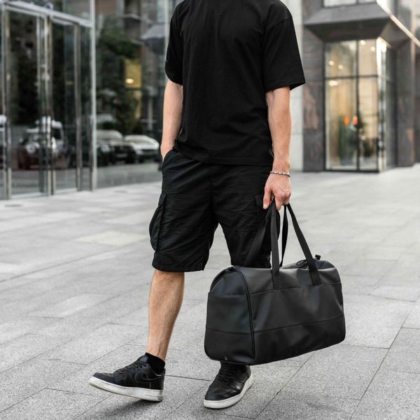 Дорожня сумка Harvest Barel Bag Екошкіра Чорна
