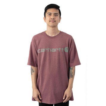 Carhartt Signature Logo T-Shirt Iron Ore Heather