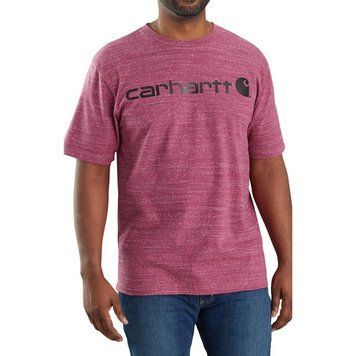 Футболка Carhartt Signature Logo T-Shirt Beet Red Snow Heather
