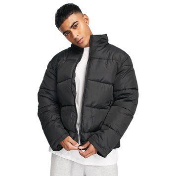 Куртка New Look chunky funnel neck puffer jacket black